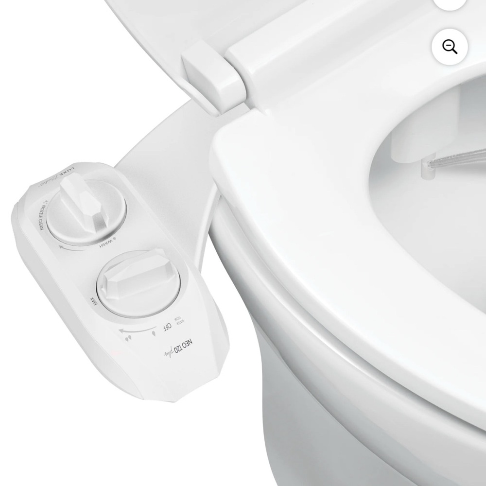 LUXE Bidet NEO 120 Plus – Bidet Attachment, EZ-Lift Hinges and 360°Self-Cleaning